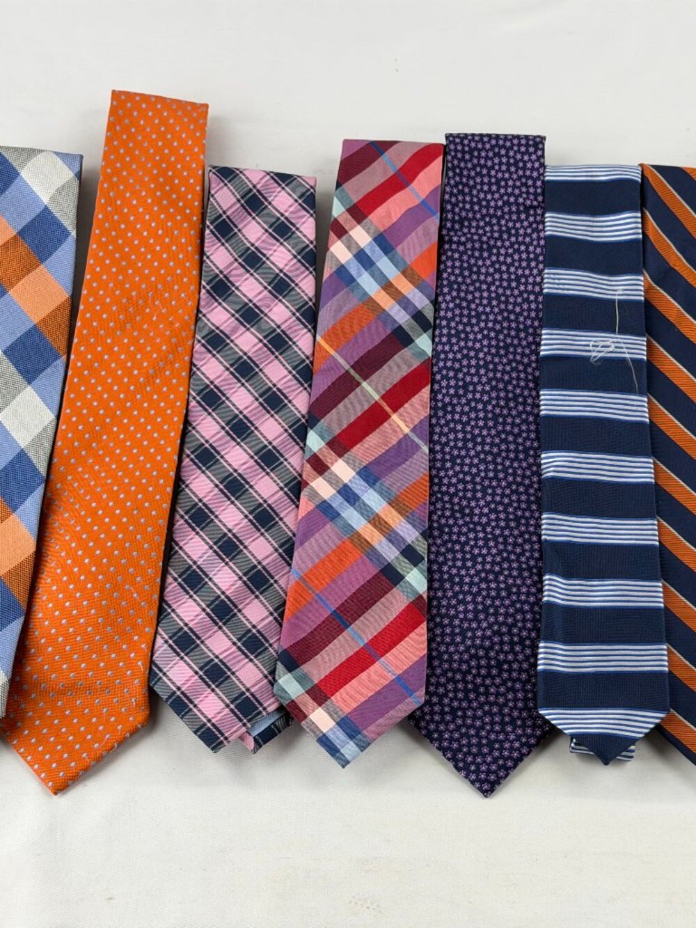 Tommy Hilfiger Mens Neckties Silk Assorted Lot of 9 Designer Patterns Colorful